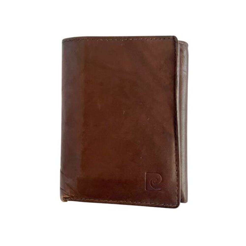 Vintage Pierre Cardin Brown Leather Trifold Wallet